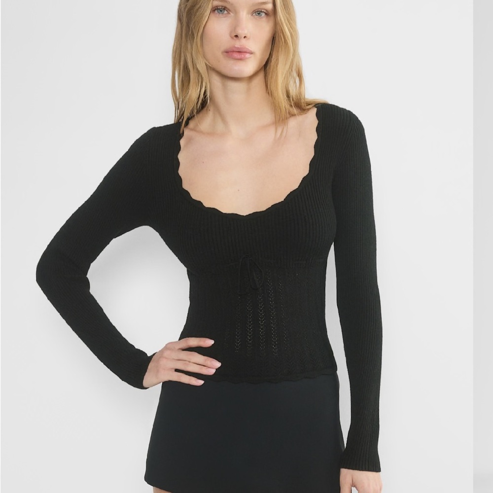 Aritzia Black Soloist Sweater